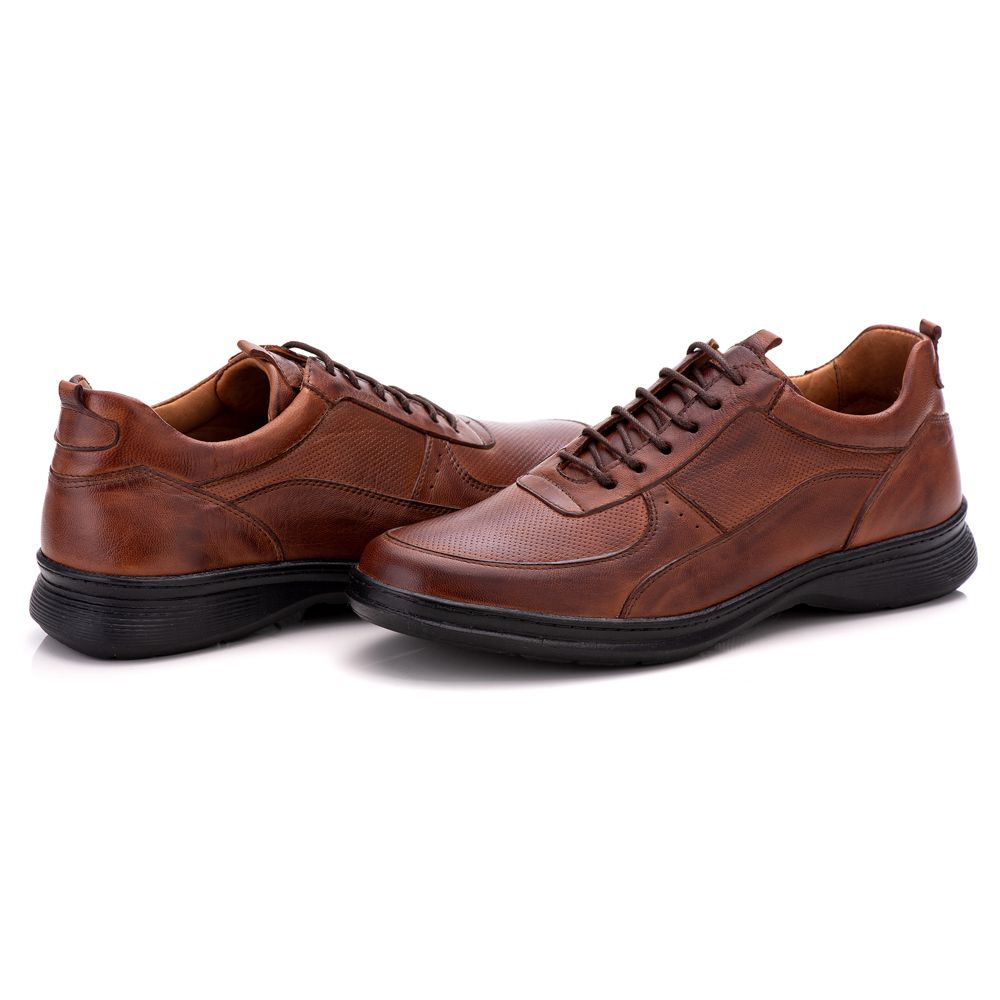Sapato Ortopédico Masculino Couro Casual