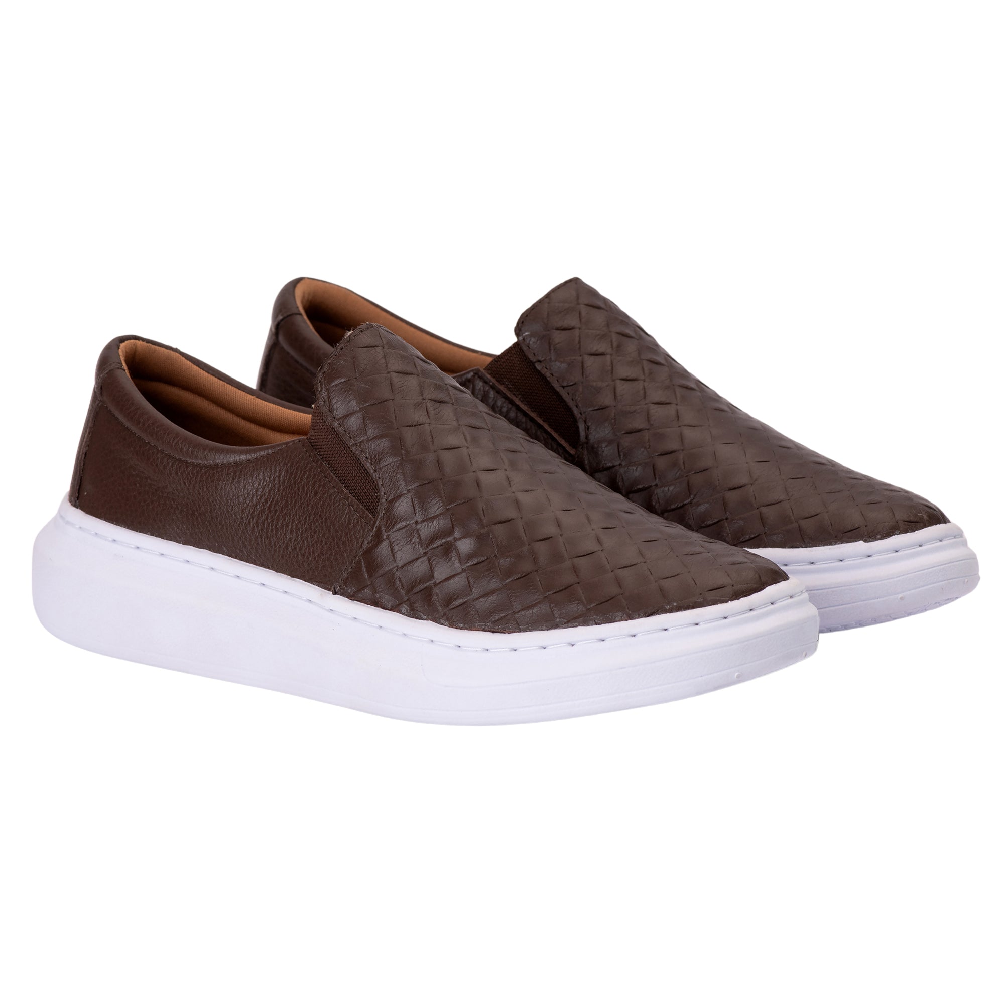 Slip On Masculino Casual Couro Costarini + Brinde Carteira e Cinto