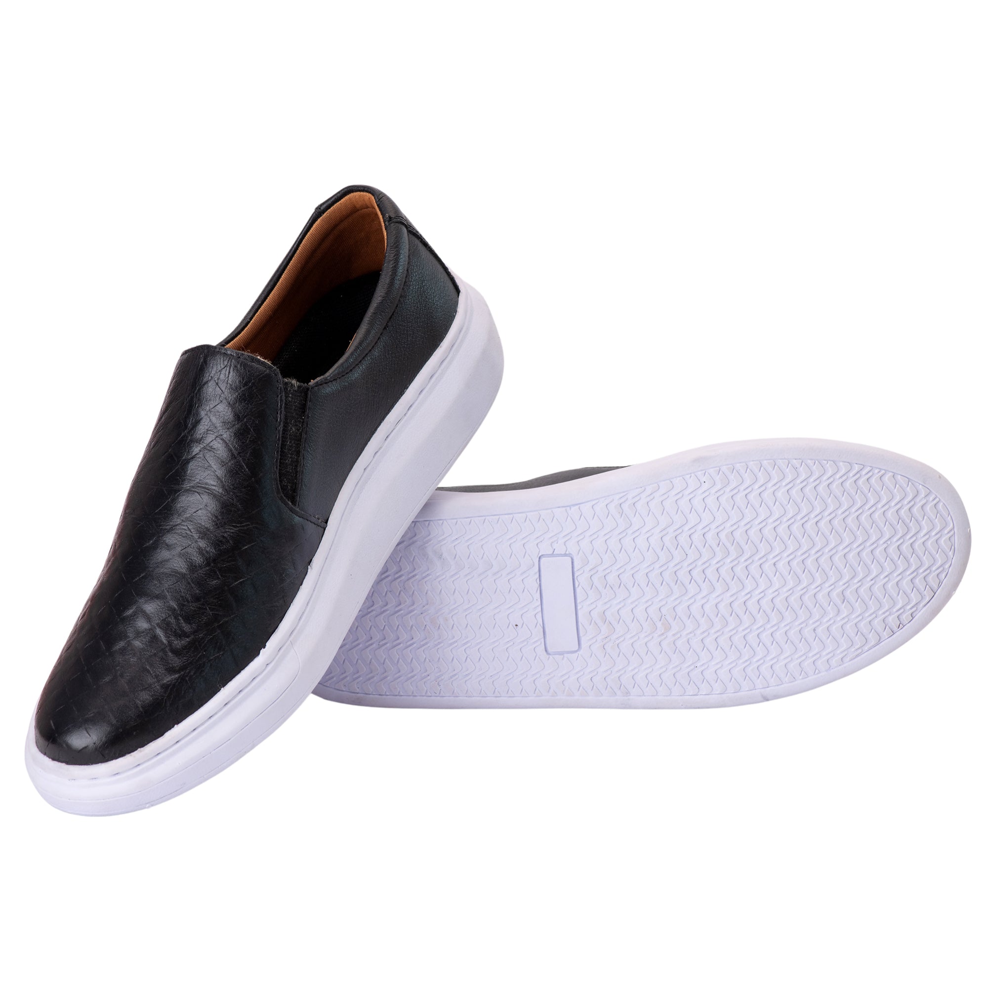 Slip On Masculino Casual Couro Costarini + Brinde Carteira e Cinto