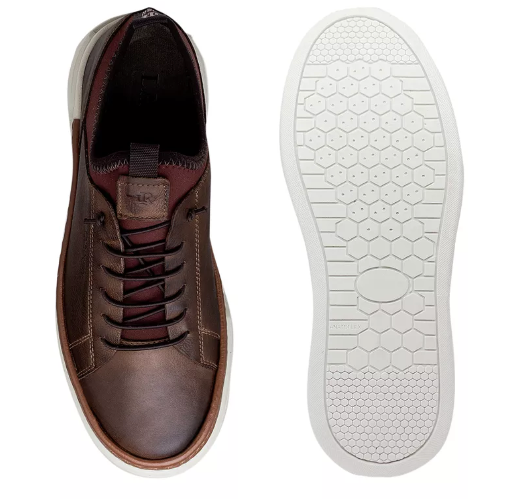 Sapatenis Casual Masculino Titanium em Couro - Chocolate
