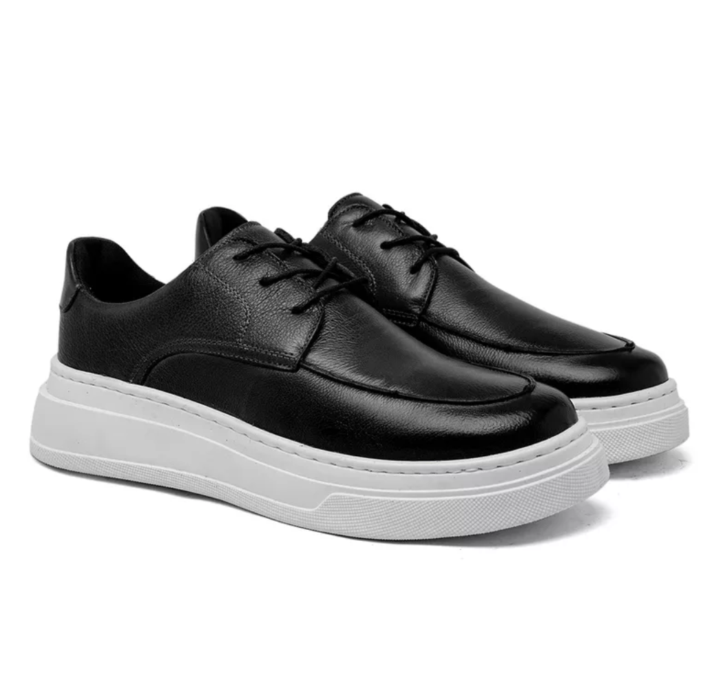 Sapatenis Casual Masculino Laroche Toquio em Couro - Preto