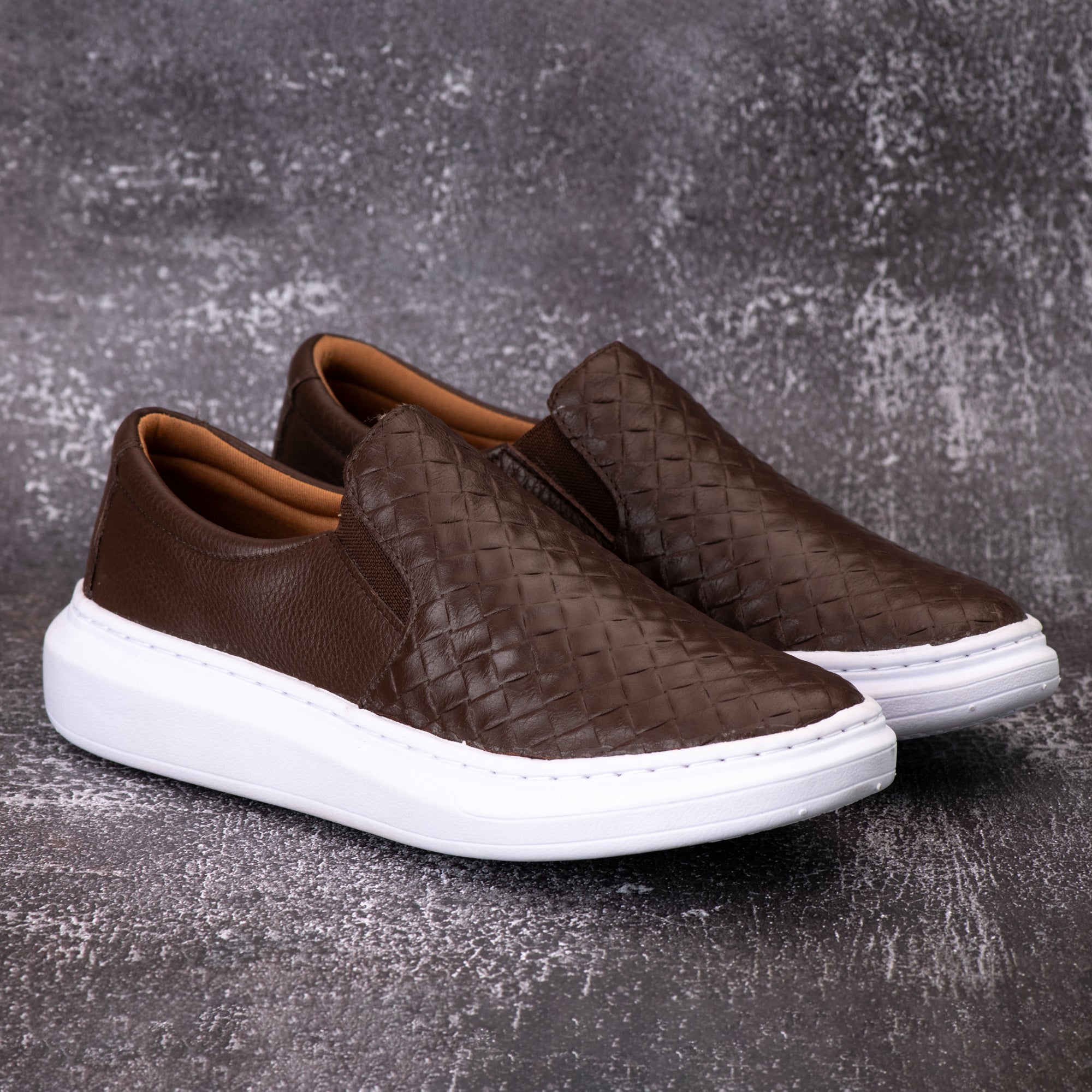 Slip On Masculino Casual Couro Costarini + Brinde Carteira e Cinto