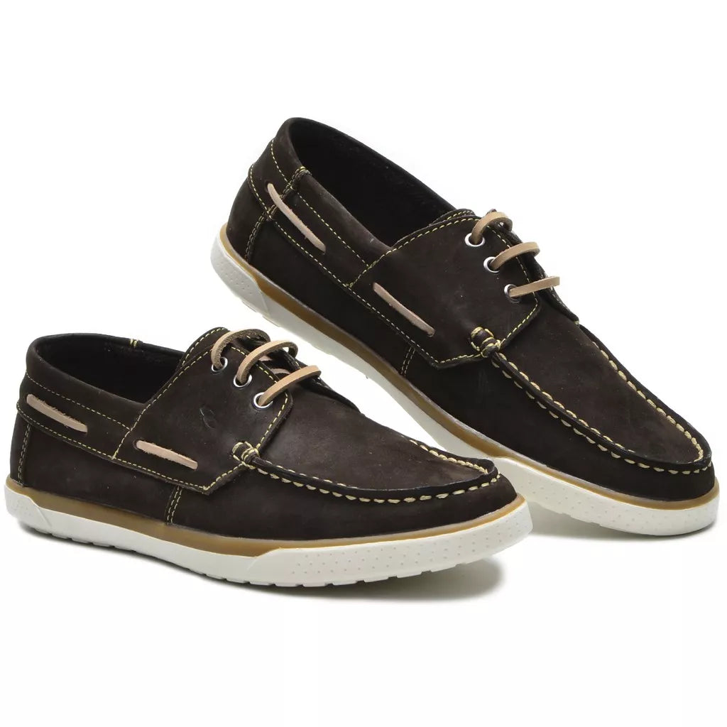 Sapatenis Masculino Dockside Mocassim Casual Em Couro Marrom