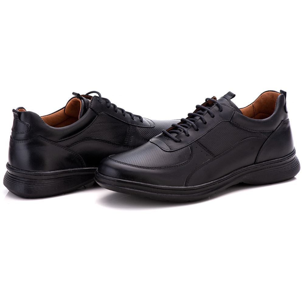 Sapato Ortopédico Masculino Couro Casual