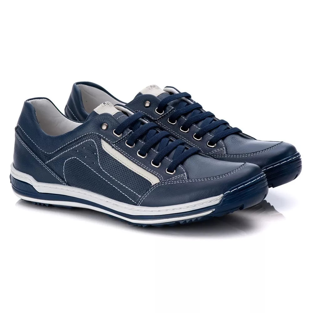 Tenis Masculino Sapatenis Casual Antistress Ranster Couro Legitimo Confortável Amortecimento em Gel