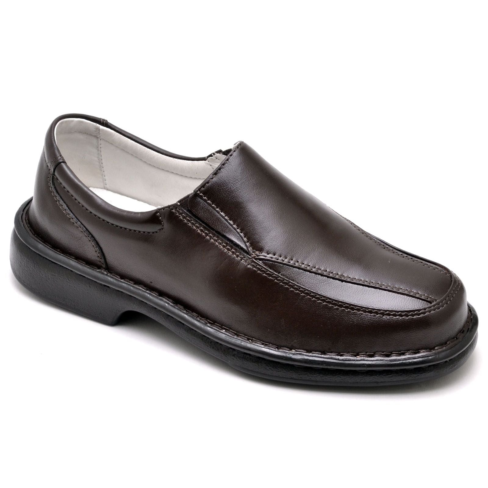 Sapato Ortopédico Masculino Couro Gel Comfort