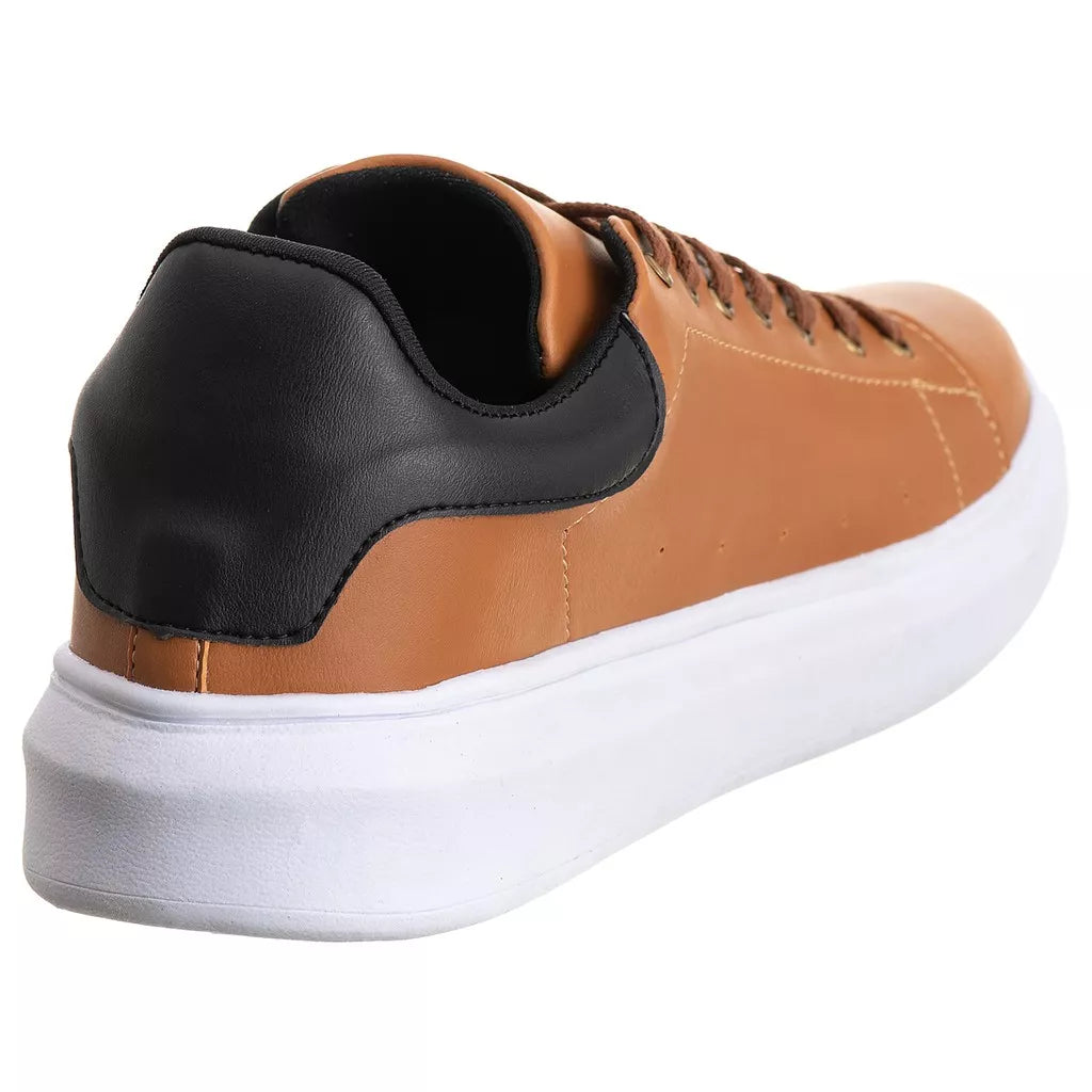 Tênis Casual Costarini Caramelo - Couro Ecológico