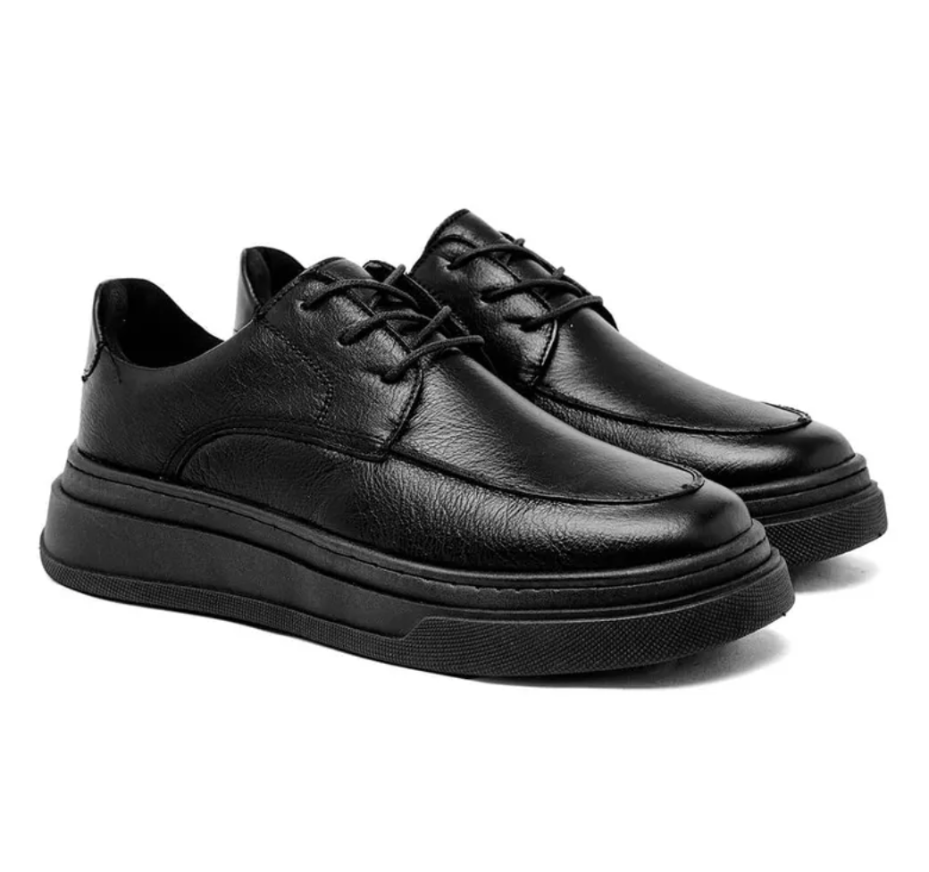 Sapatenis Casual Masculino Toquio em Couro - Preto