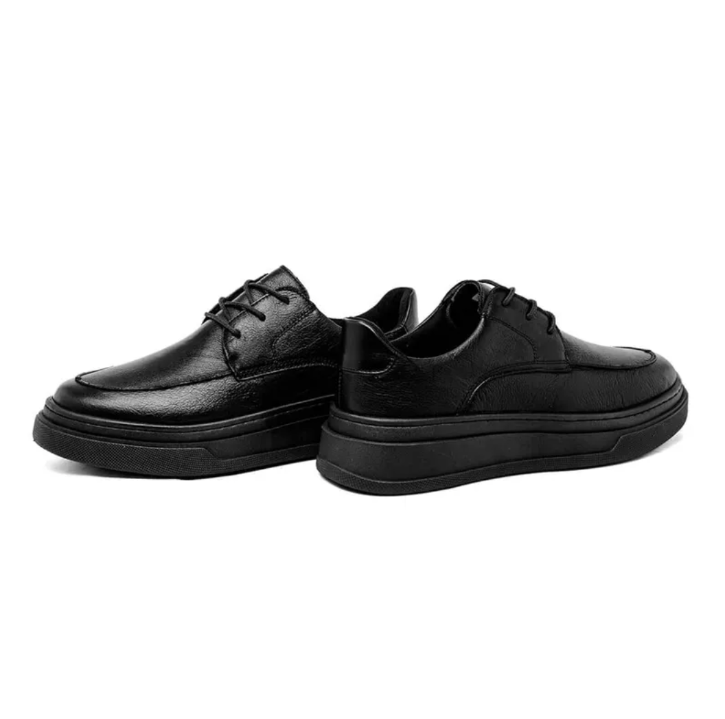 Sapatenis Casual Masculino Toquio em Couro - Preto