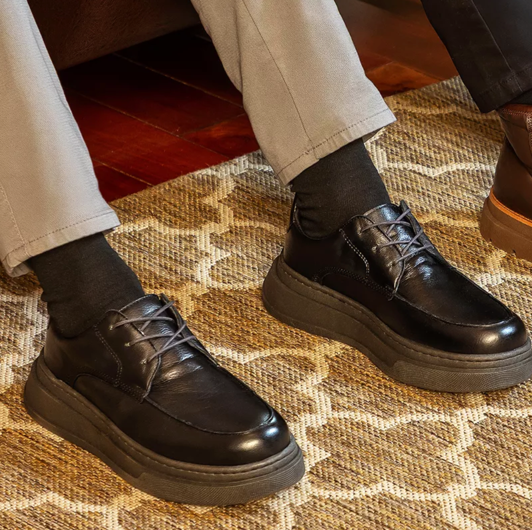 Sapatenis Casual Masculino Toquio em Couro - Preto