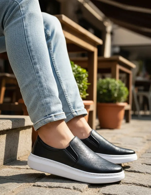 Tênis Iate Floater Couro Costarini Preto