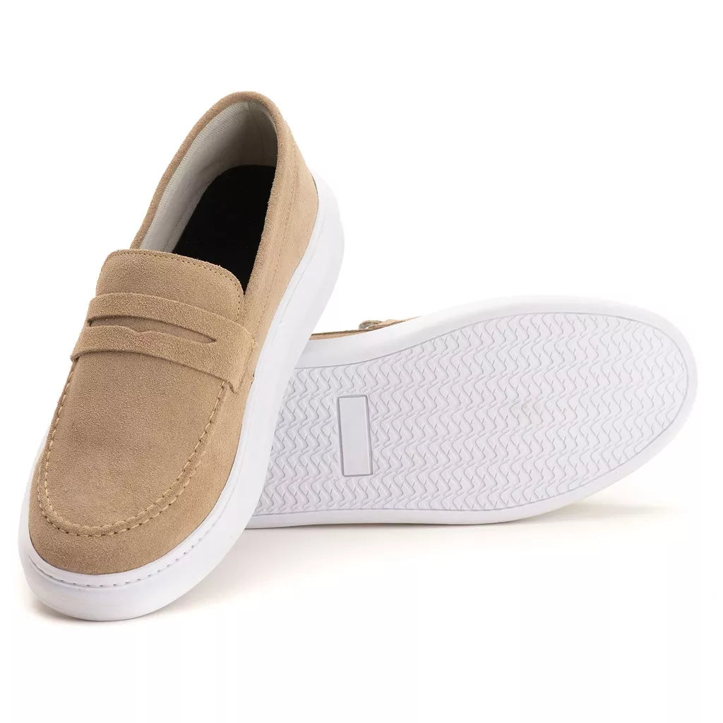 Tênis Iate Loafer Camurça Costarini - Creme