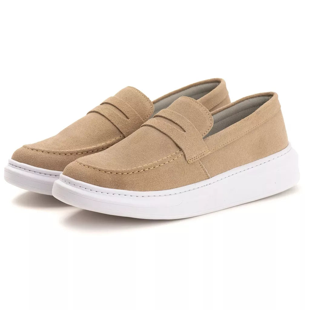 Compre 1 e Leve 2 Slip On - Mocassim Masculino Couro Camurça