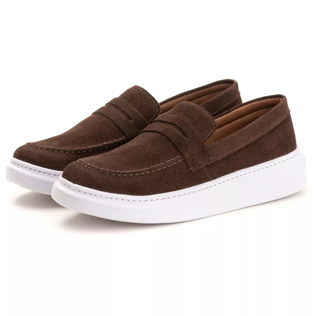 Compre 1 e Leve 2 Slip On - Mocassim Masculino Couro Camurça